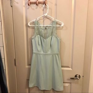 LC Lauren Conrad Minty Green Polka Dot Dress